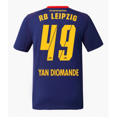 Stroje piłkarskie RB Leipzig Yan Diomande #49 Koszulka Wyjazdowej 2025-26 Krótki Rękaw